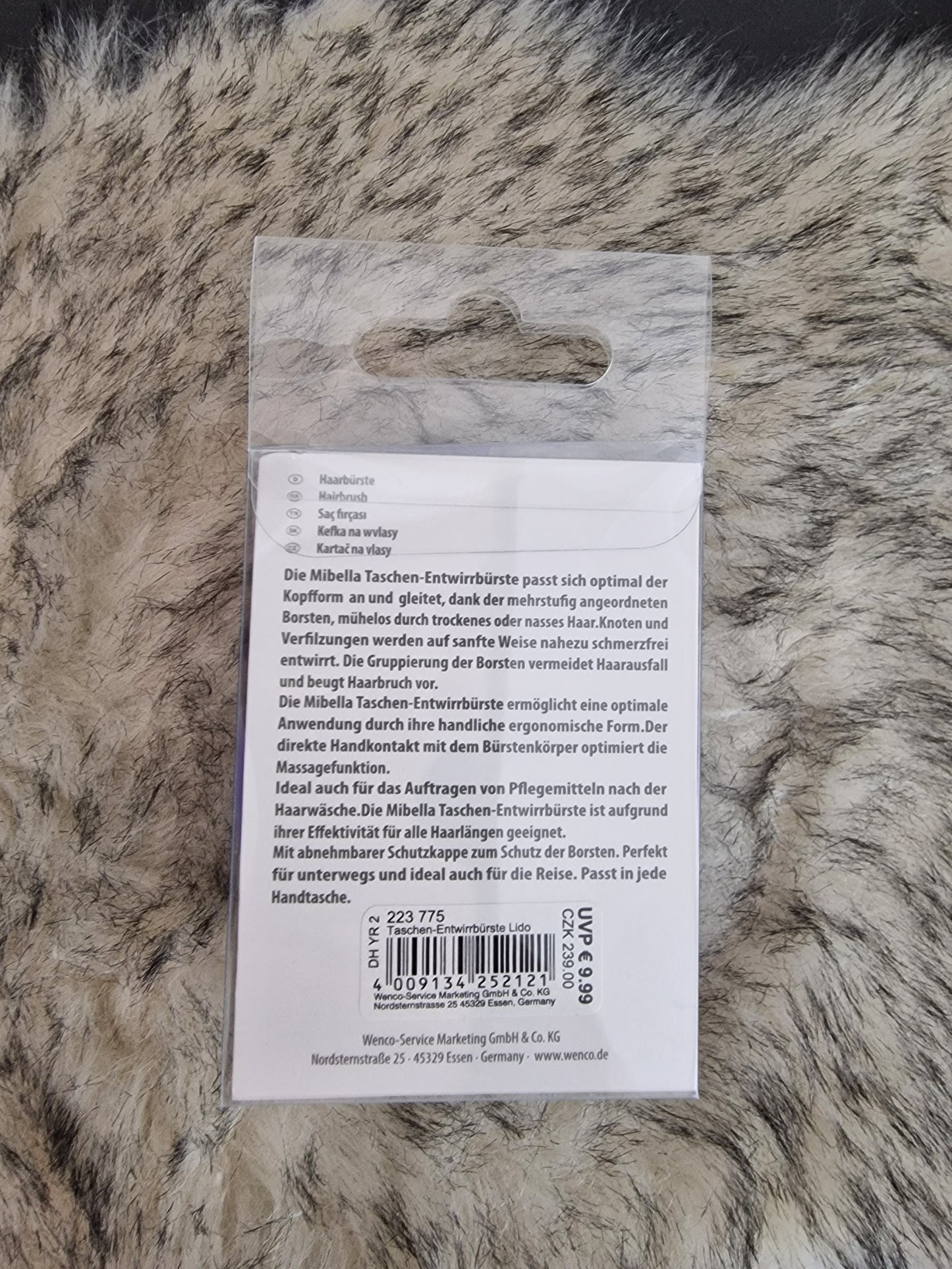 Wenco Mibella Taschen-Entwirrbürste