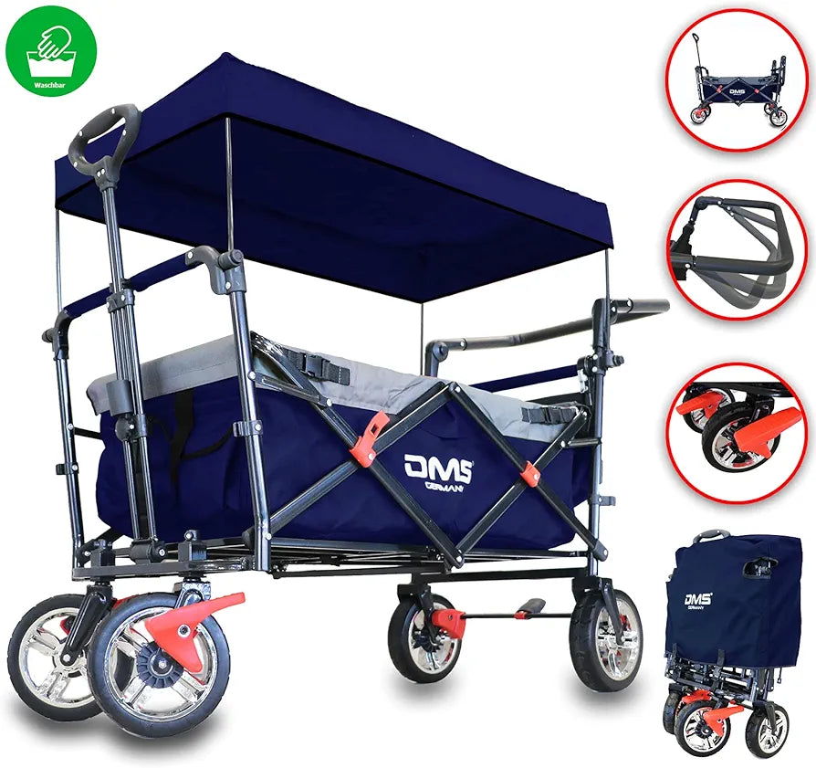 DMS Faltbarer Bollerwagen mit Dach